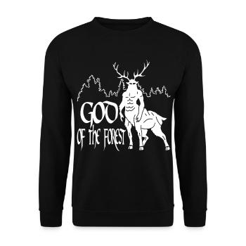 Ökologischer Gott des weißen Waldes - Unisex Pullover - Schwarz - Vorne - Alina (178cm) & Michal (187cm)