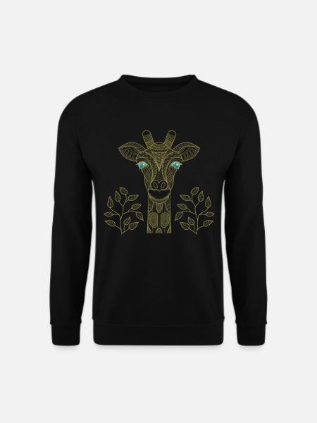 Mystical Magic Zoo with Golden Giraffe - Unisex Sweatshirt - black
