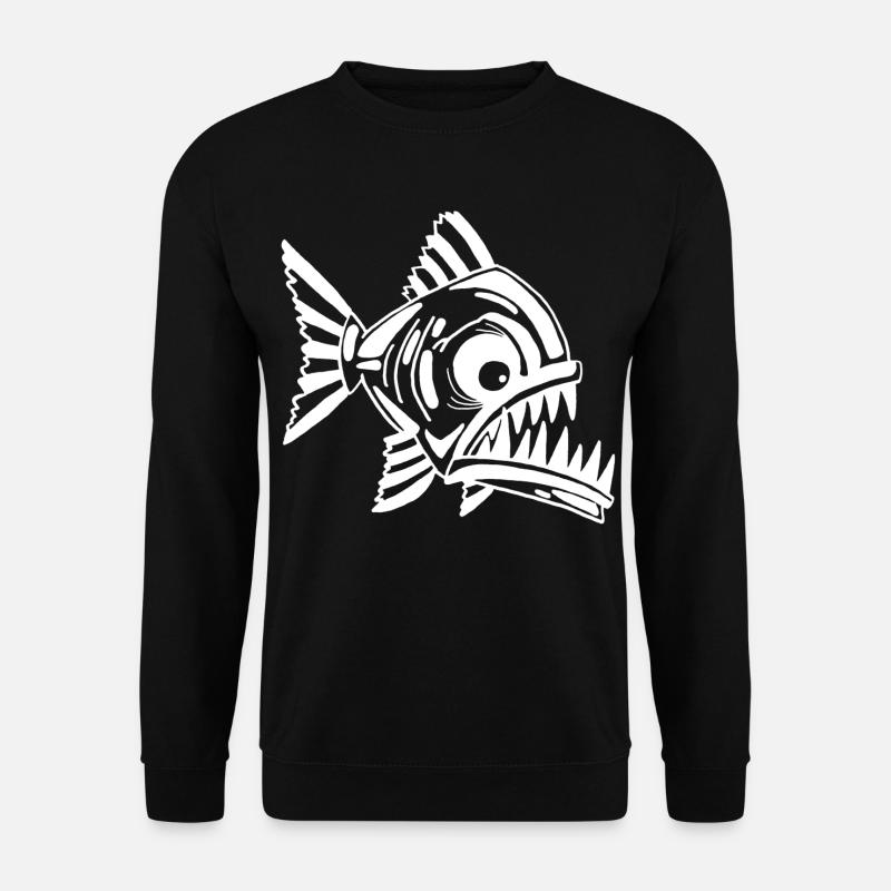 Carnivorous white fish - Unisex Sweatshirt - black