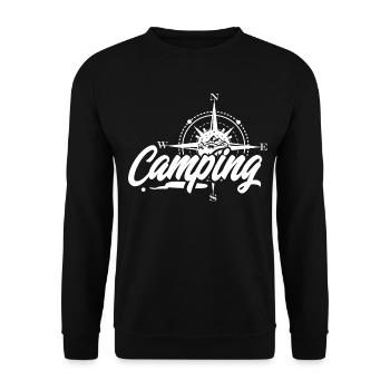 camping - Unisex Sweatshirt - black - Front - Alina (178cm) & Michal (187cm)