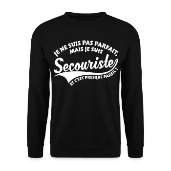 Parfait Secouriste - Sweat-shirt Unisexe - noir - Devant - Alina (178cm) & Michal (187cm)