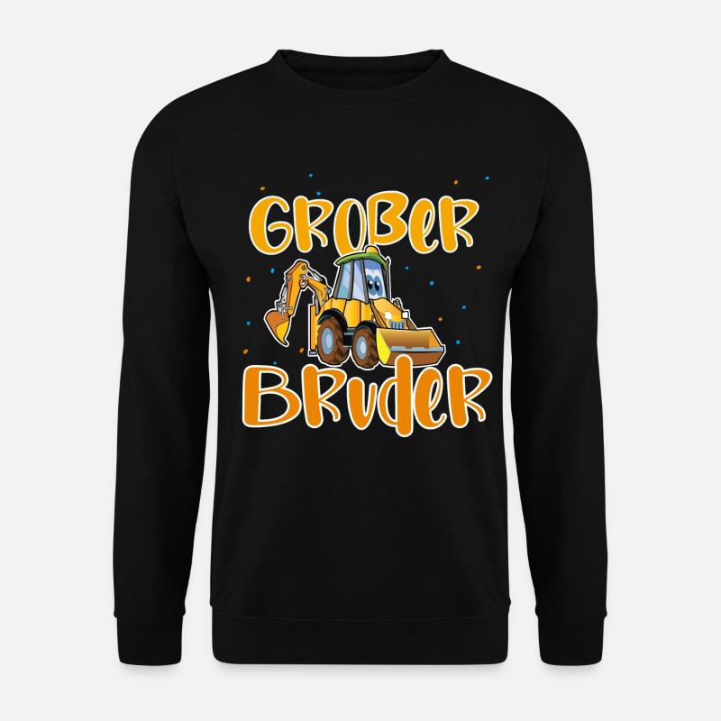 Großer Bruder Bagger - Unisex Pullover - Schwarz
