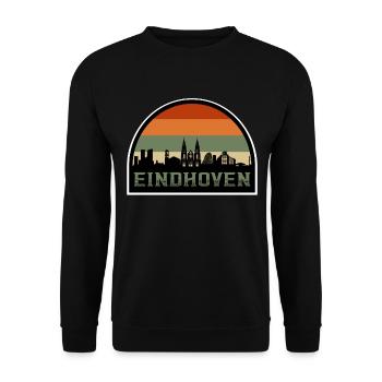 Eindhoven Netherlands Skyline Souvenir Dutch Flag - Unisex Sweatshirt - black - Front - Alina (178cm) & Michal (187cm)