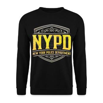 NYPD | Polizei New York - Unisex Pullover - Schwarz - Vorne - Alina (178cm) & Michal (187cm)