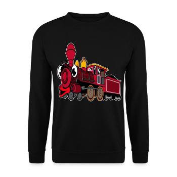 locomotive - Sweat-shirt Unisexe - noir - Devant - Alina (178cm) & Michal (187cm)