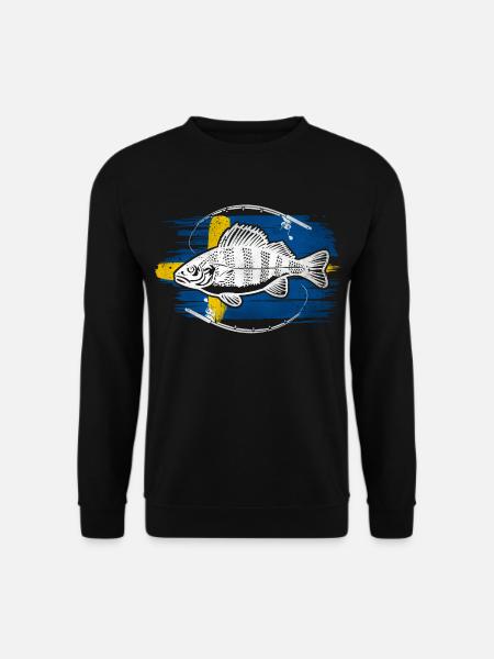 Schweden Angeln Barsch - Unisex Pullover - Schwarz