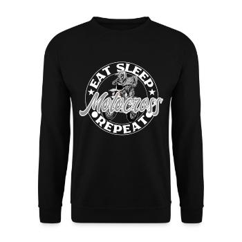 Motocross - Unisex Pullover - Schwarz - Vorne - Alina (178cm) & Michal (187cm)