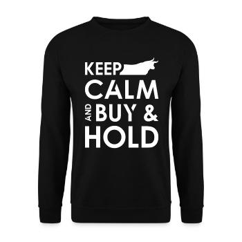 Aktien ETF Börse Rendite Trader Geld Freiheit Inv - Unisex Pullover - Schwarz - Vorne - Alina (178cm) & Michal (187cm)