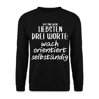 Anästhesie Anästhesist Spruch wach Geschenk lustig - Unisex Pullover - Schwarz - Vorne - Alina (178cm) & Michal (187cm)