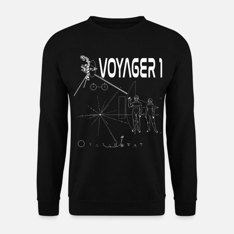 Voyager 1 space probe white - Unisex Sweatshirt - black