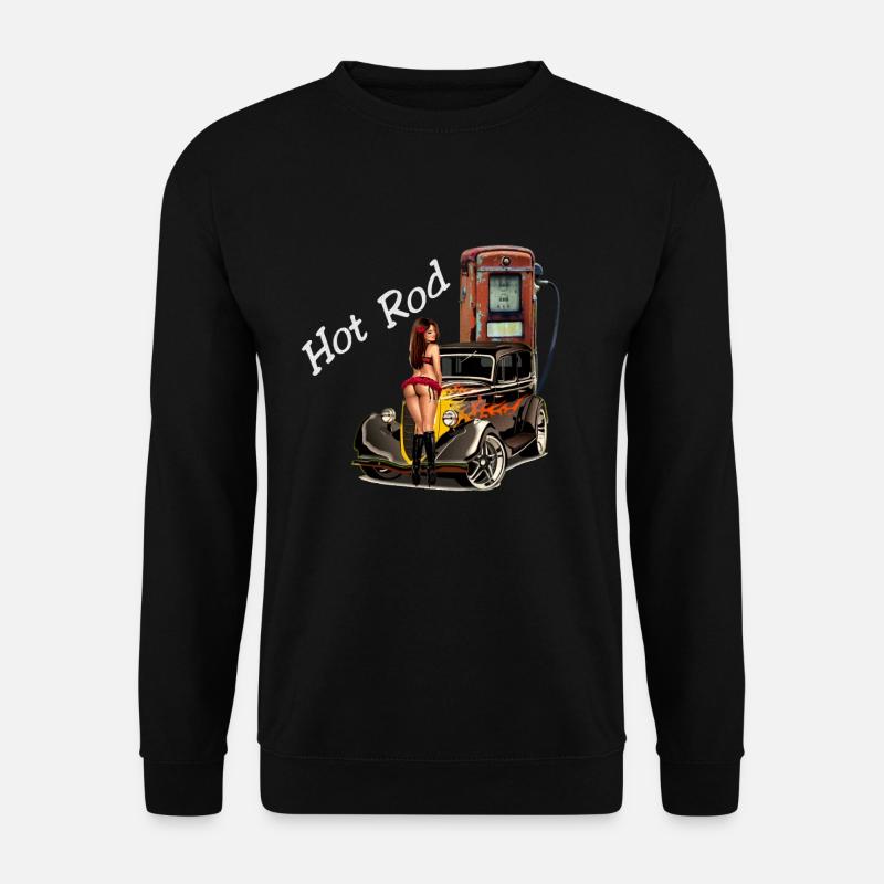 Hot Rod Glam Auto Print - Unisex Pullover - Schwarz