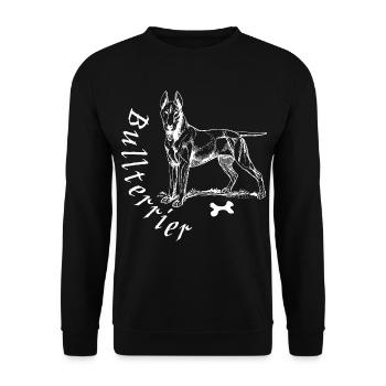 bull terrier - Unisex Sweatshirt - black - Front - Alina (178cm) & Michal (187cm)