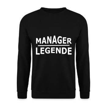 Manager - Unisex Sweatshirt - black - Front - Alina (178cm) & Michal (187cm)
