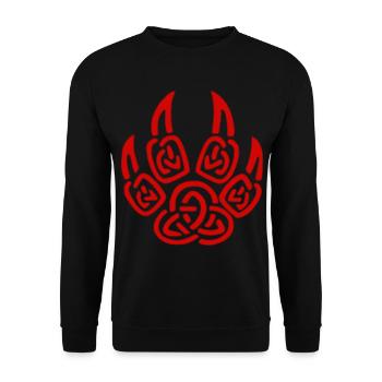 Rote Wikinger Wolfskrallen - Unisex Pullover - Schwarz - Vorne - Alina (178cm) & Michal (187cm)