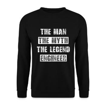 Légende de l'ingénieur - Sweat-shirt Unisexe - noir - Devant - Alina (178cm) & Michal (187cm)