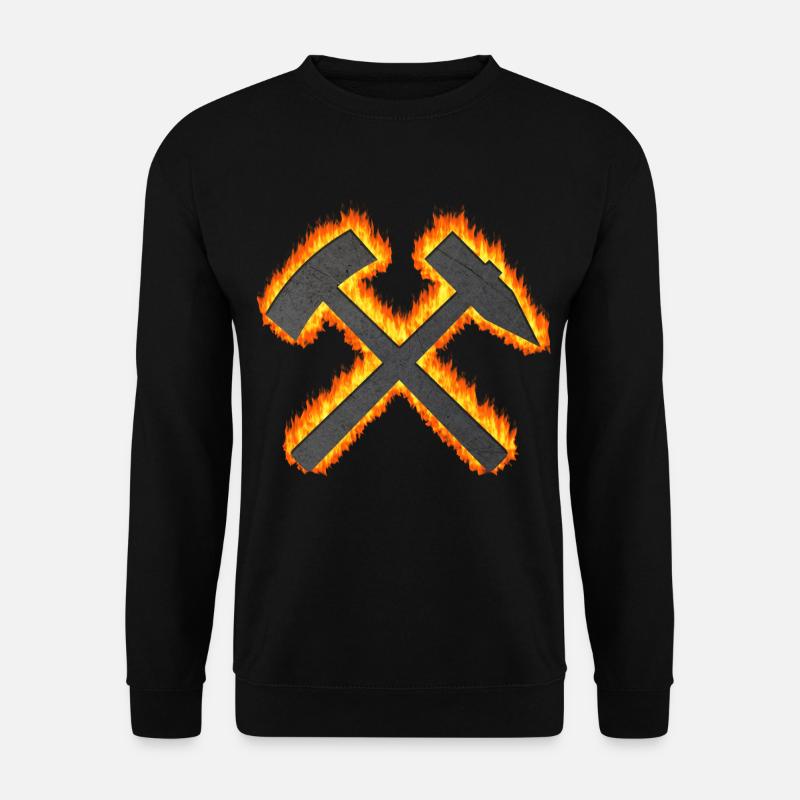 Hammer und Schlägel Bergbau Kohle Dortmund - Unisex Pullover - Schwarz