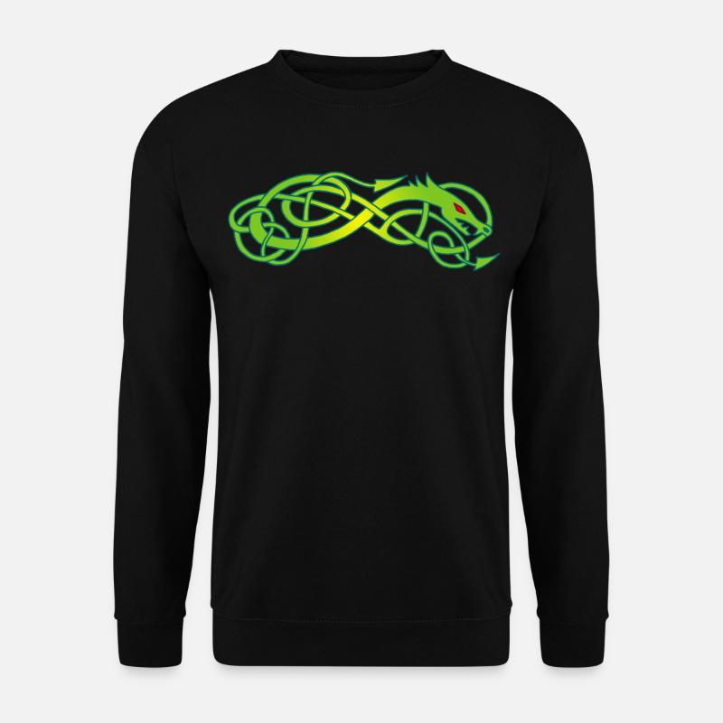 Celtic green snake - Unisex Sweatshirt - black