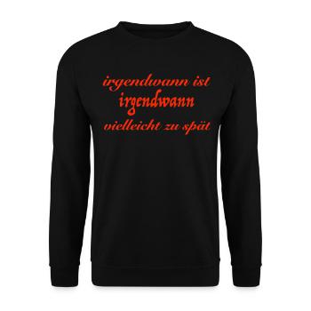 sometime - Unisex Sweatshirt - black - Front - Alina (178cm) & Michal (187cm)