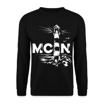 Moin Baltic Sea lighthouse symbol Baltic Sea North Sea - Unisex Sweatshirt - black - Front - Alina (178cm) & Michal (187cm)