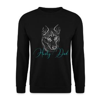 Silhouette de papa robuste écriture néon - Sweat-shirt Unisexe - noir - Devant - Alina (178cm) & Michal (187cm)