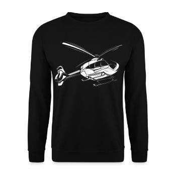 Hélicoptère Hélicoptère Héli Équipe Symbole Pilote - Sweat-shirt Unisexe - noir - Devant - Alina (178cm) & Michal (187cm)