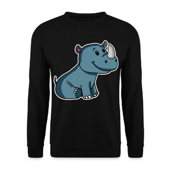 Nashorn - Unisex Pullover - Schwarz - Vorne - Alina (178cm) & Michal (187cm)
