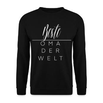 Beste Oma Der Welt - Unisex Pullover - Schwarz - Vorne - Alina (178cm) & Michal (187cm)