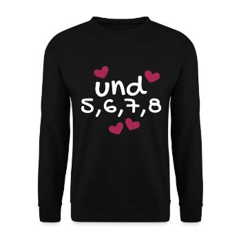 Tanzen Tanz Tanzkurs Rhythmus - Unisex Pullover - Schwarz - Vorne - Alina (178cm) & Michal (187cm)