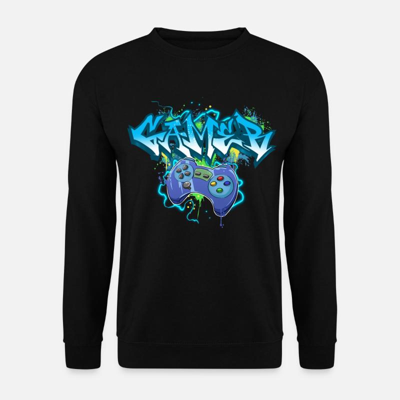 Gamer Gaming Graffiti - Unisex Pullover - Schwarz