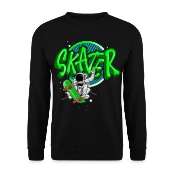 Skater - Unisex Sweatshirt - black - Front - Alina (178cm) & Michal (187cm)