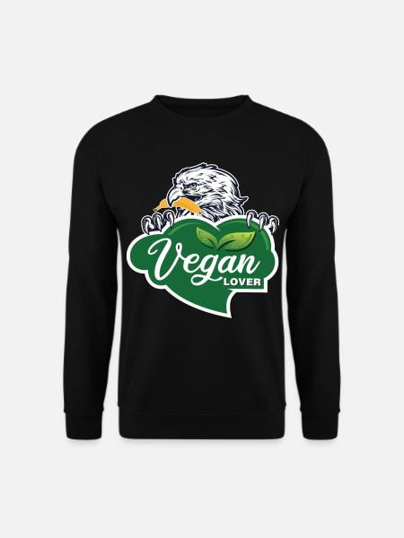 Vegan Lover Eagle Graphic - Unisex Sweatshirt - black