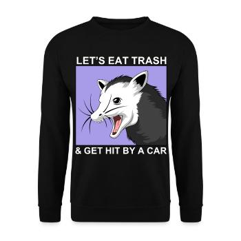 Mangeons des ordures et faisons-nous frapper par une voiture - Sweat-shirt Unisexe - noir - Devant - Alina (178cm) & Michal (187cm)