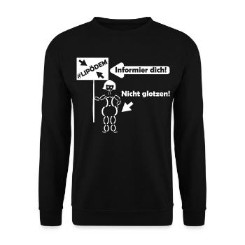 Lipödem Kämpferin - Unisex Pullover - Schwarz - Vorne - Alina (178cm) & Michal (187cm)