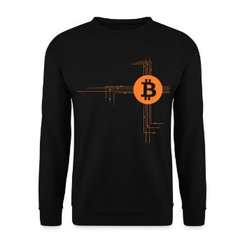 Bitcoin - Unisex Pullover - Schwarz - Vorne - Alina (178cm) & Michal (187cm)