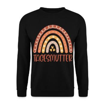 Childminder Rainbow - Unisex Sweatshirt - black - Front - Alina (178cm) & Michal (187cm)