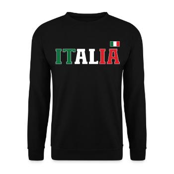 Italien Flagge - Unisex Pullover - Schwarz - Vorne - Alina (178cm) & Michal (187cm)