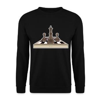 Jeu d’échecs - Sweat-shirt Unisexe - noir - Devant - Alina (178cm) & Michal (187cm)
