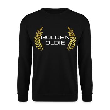 Pension Gift - Retiree Birthday - Unisex Sweatshirt - black - Front - Alina (178cm) & Michal (187cm)