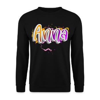 Anna - Unisex Sweatshirt - black - Front - Alina (178cm) & Michal (187cm)