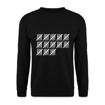 65 Birthday Bar List - 65 years old - Unisex Sweatshirt - black - Front - Alina (178cm) & Michal (187cm)