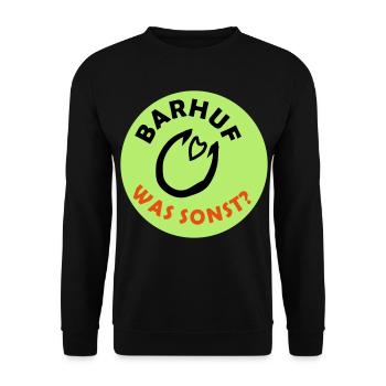 Barefoot Statement Hooves Horse - Unisex Sweatshirt - black - Front - Alina (178cm) & Michal (187cm)