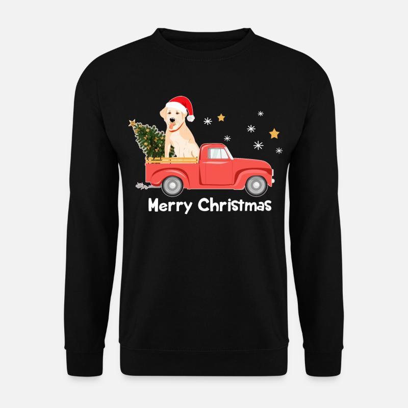 Labrador Weihnachts-Pickup - Unisex Pullover - Schwarz