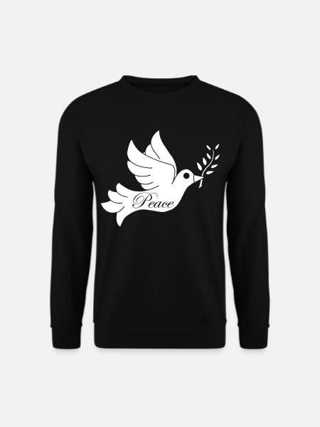White Bird of Peace - Unisex Sweatshirt - black