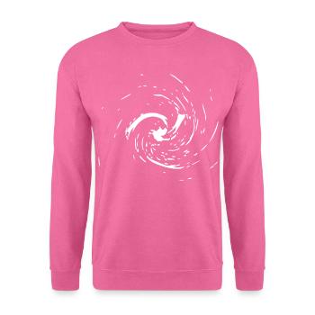 Abstract Vortex / Line / White / Pattern - Unisex Sweatshirt - pink - Front