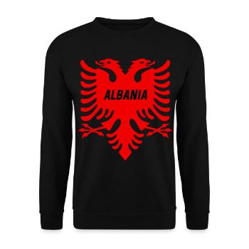 Albania - Unisex Sweatshirt - black - Front - Alina (178cm) & Michal (187cm)