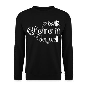 Lehrerin - Unisex Pullover - Schwarz - Vorne - Alina (178cm) & Michal (187cm)