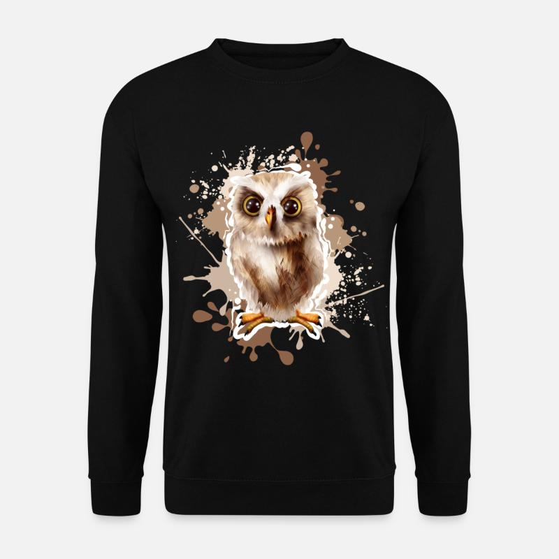 Eule - Unisex Pullover - Schwarz