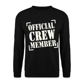 official crew member - Sweat-shirt Unisexe - noir - Devant - Alina (178cm) & Michal (187cm)