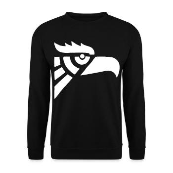 Aztec white eagle head - Unisex Sweatshirt - black - Front - Alina (178cm) & Michal (187cm)