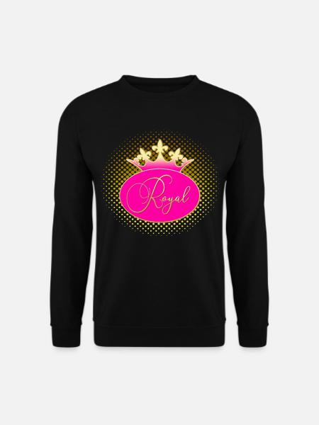 ROYAL Krone Gold Pink - Unisex Pullover - Schwarz